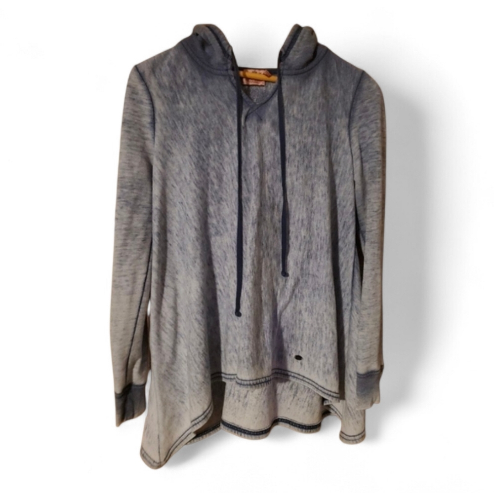 JUICY COUTURE Y2K Blue Burnout Hooded Pullover - Medium